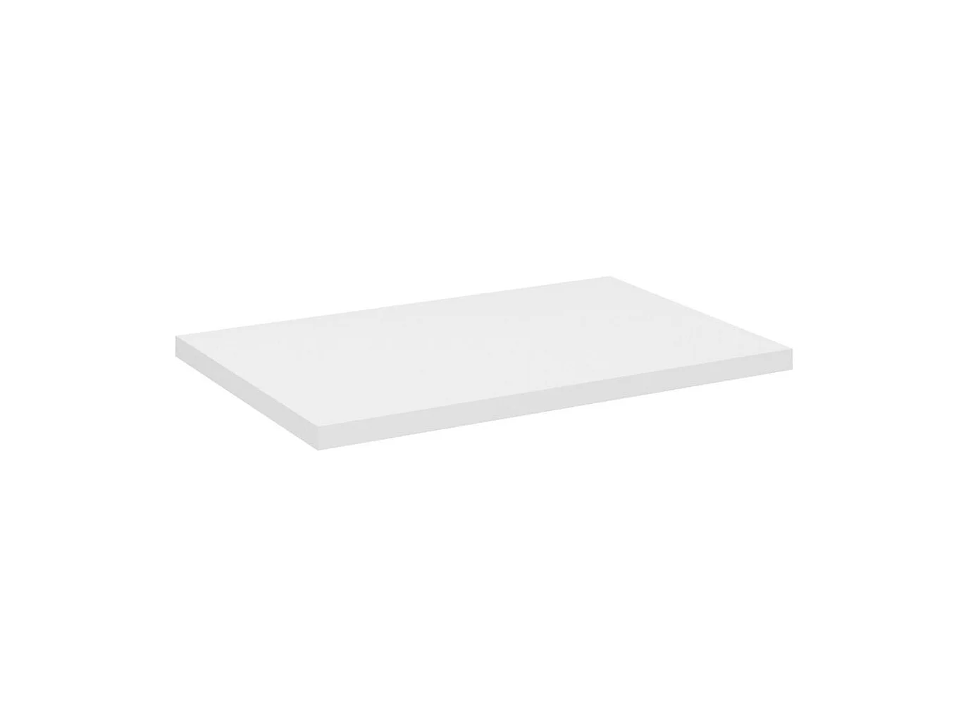 Ensemble VANO blanc 60cm : meuble sous vasque à tiroirs + plan pour vasque blanc + vasque à poser rainurée blanche