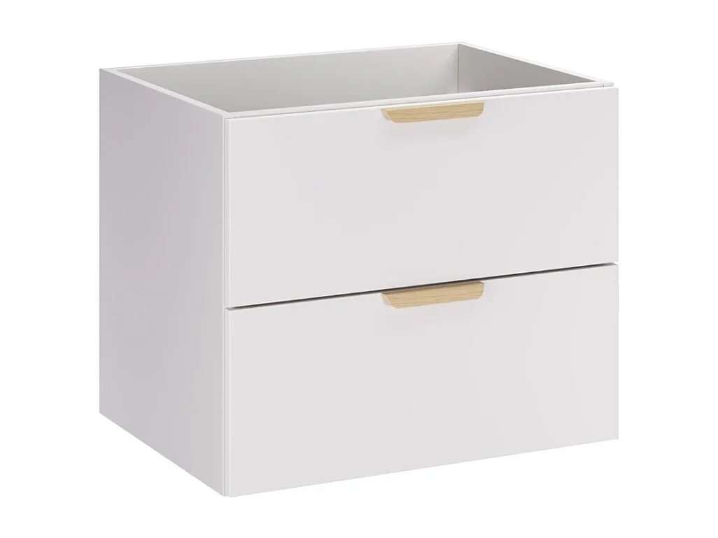 Meuble sous vasque OSTER 60 cm blanc mat suspendu avec 2 tiroirs