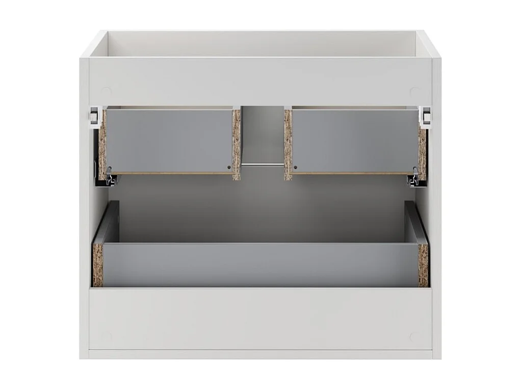 Meuble sous vasque OSTER 60 cm blanc mat suspendu avec 2 tiroirs