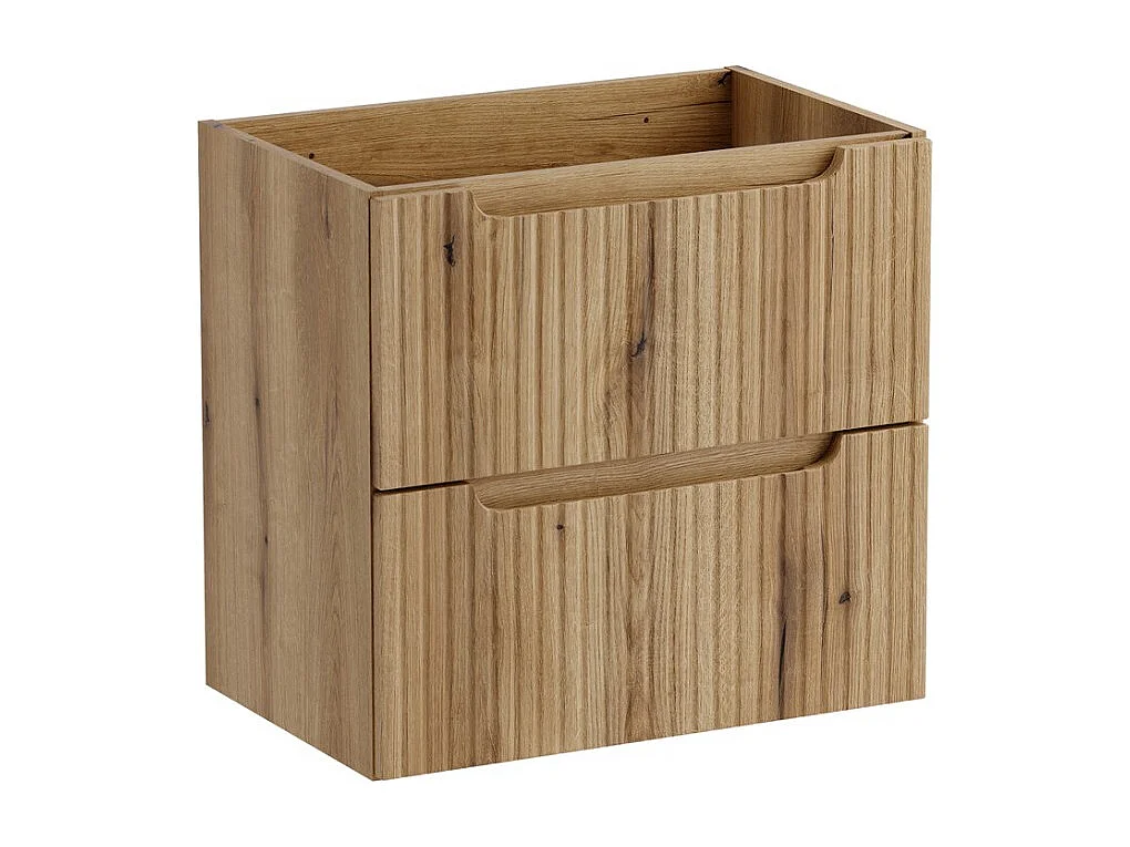 Meuble sous vasque VANO 60 cm chêne suspendu avec 2 tiroirs