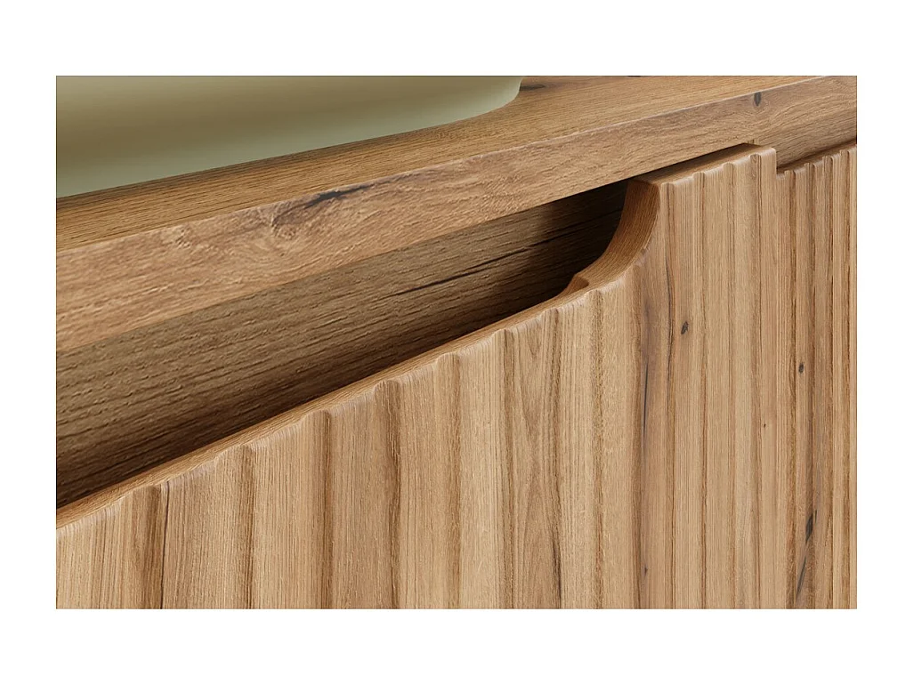 Meuble sous vasque VANO 60 cm chêne suspendu avec 2 tiroirs