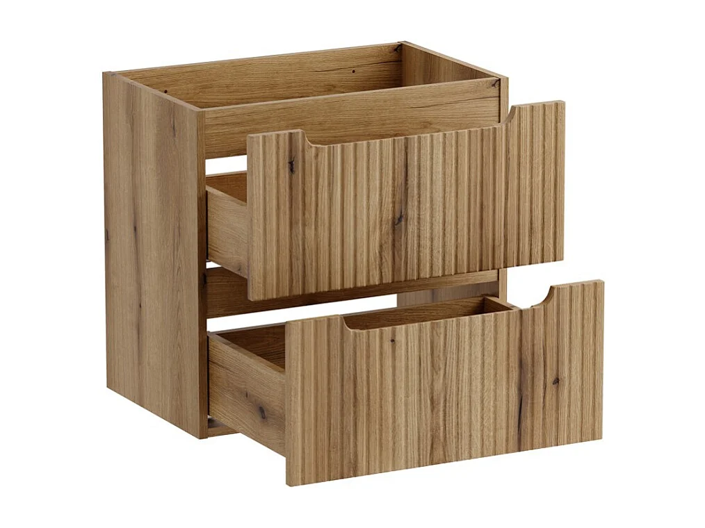 Meuble sous vasque VANO 60 cm chêne suspendu avec 2 tiroirs