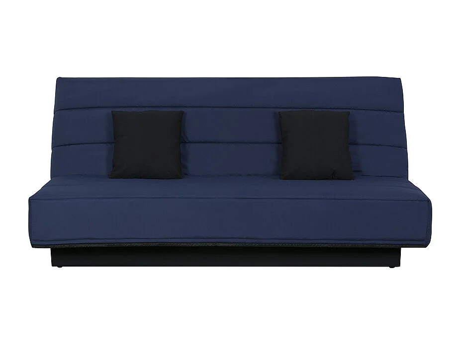 Banquette Clic-Clac MELISSA 120x190 cm Tissu Bleu Marine, Mousse Polyéther 20kg/m3, Convertible BZ Sans Rangement