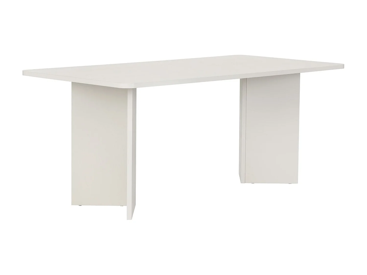 Table à manger en bois "Linza" 180 x 90 x 75 cm - Blanc de bois