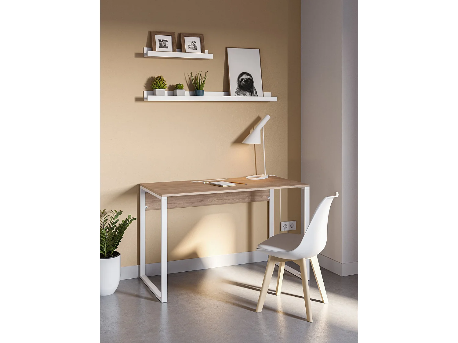 Holzschreibtisch "inna" 100 x 60 x 75 cm - Saphir-Eiche