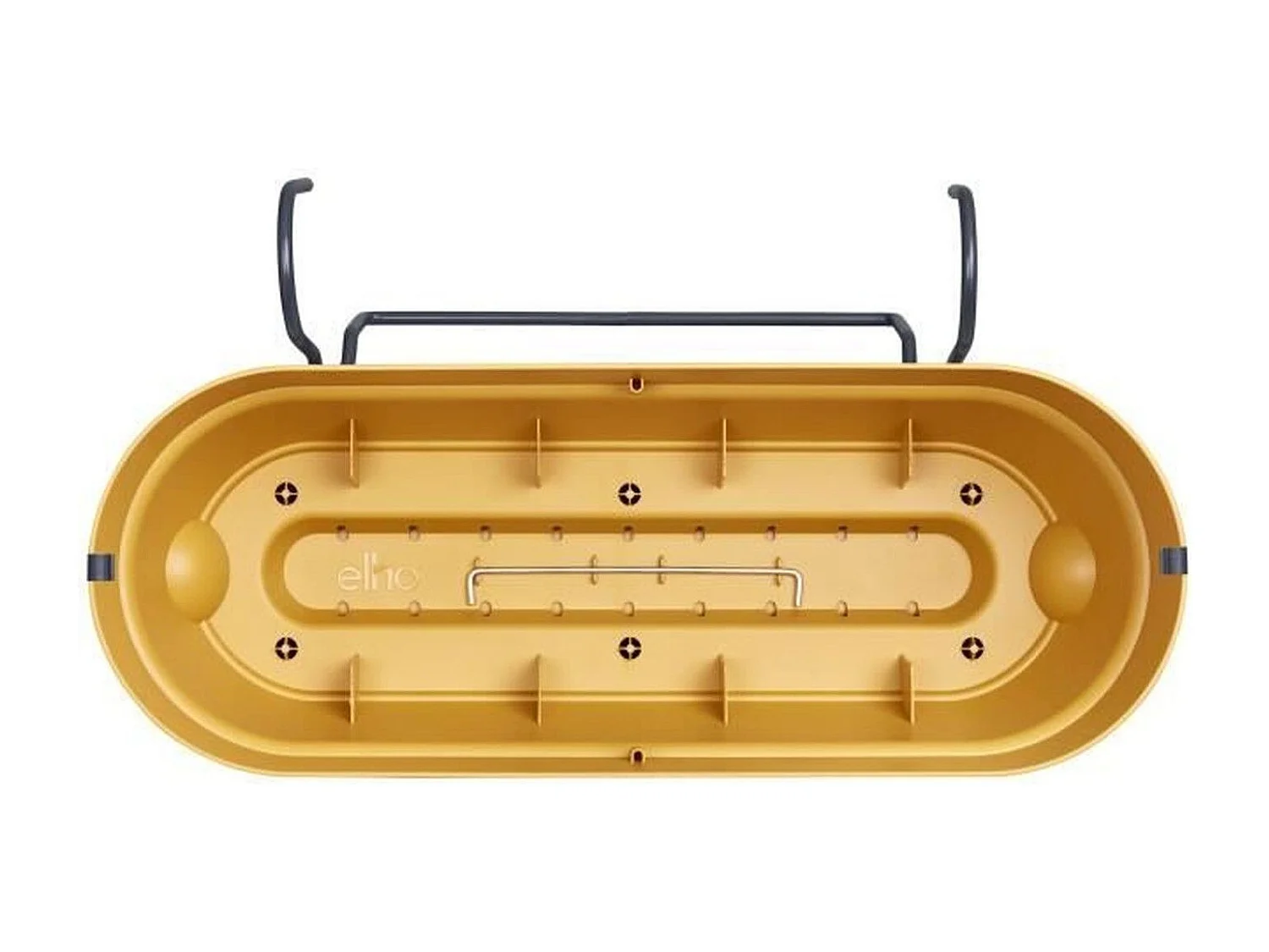 Rechteckiger Balkonkasten Vibia Campana 50 cm Honiggelb mit integriertem Wasserbehälter und automatischem Bewässerungssystem