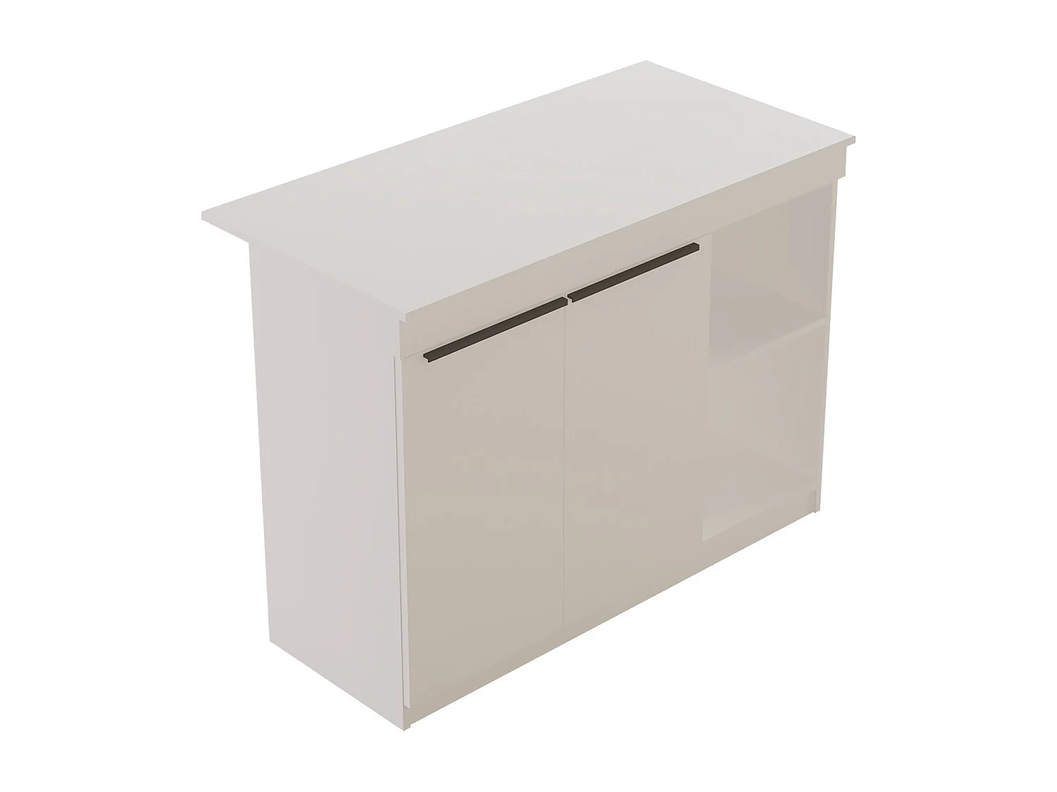 Table de cuisine en bois "Orlando" - 120 x 60 x 88 cm - Blanc