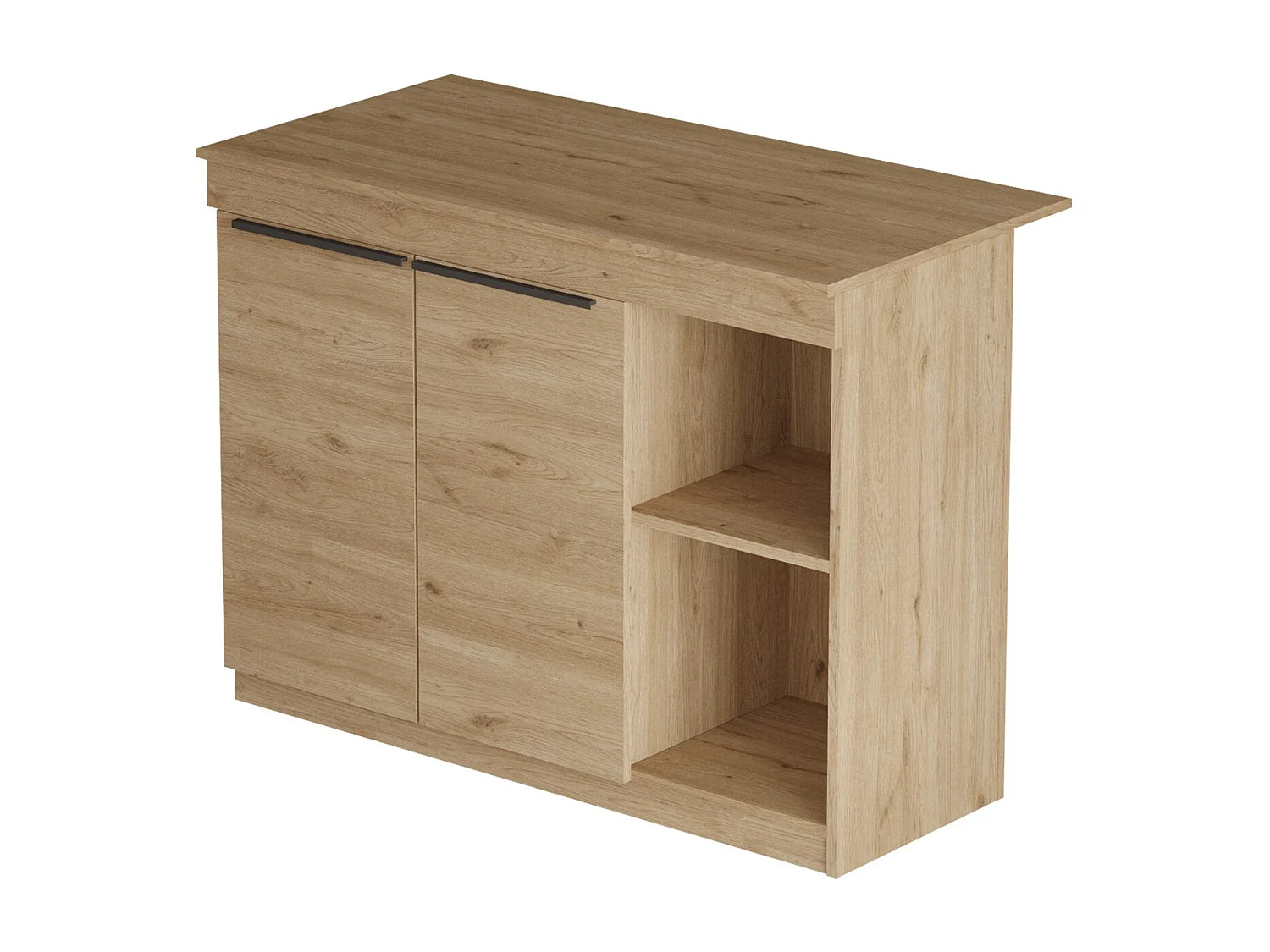 Table de cuisine en bois "Siven" - 120 x 60 x 88 cm - Marron