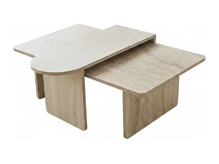 Couchtisch-Set aus Holz "Paris" 105 x 60 x 35 cm - Bronze