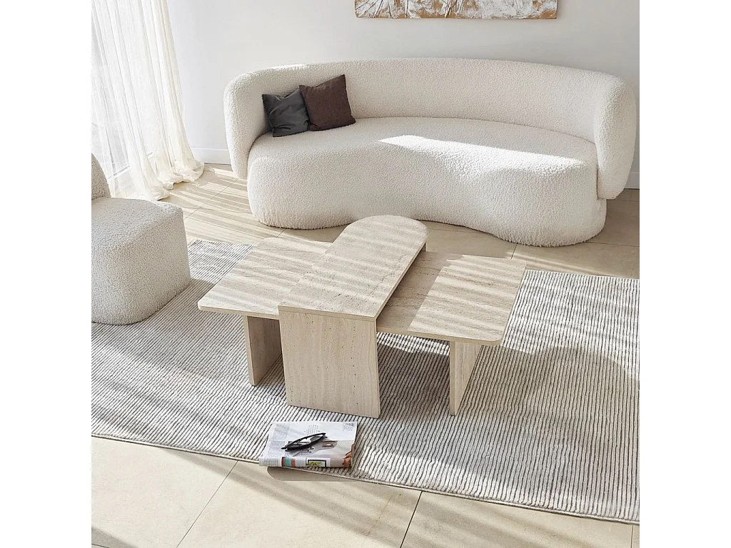 Couchtisch-Set aus Holz "Paris" 105 x 60 x 35 cm - Bronze