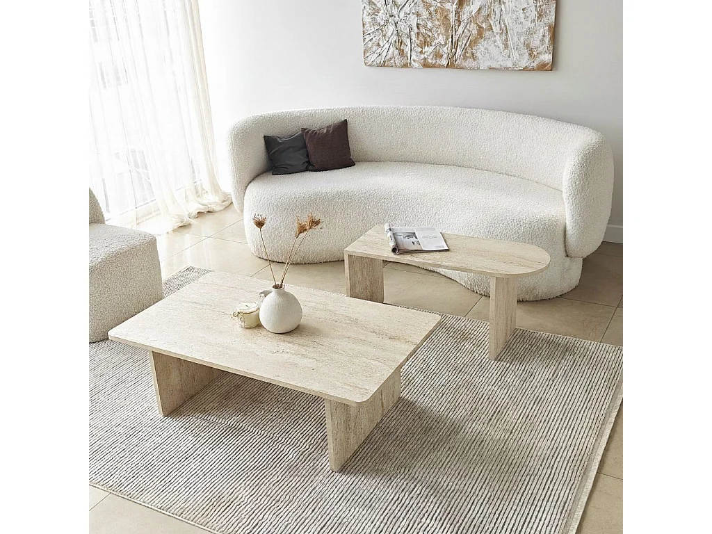 Couchtisch-Set aus Holz "Paris" 105 x 60 x 35 cm - Bronze