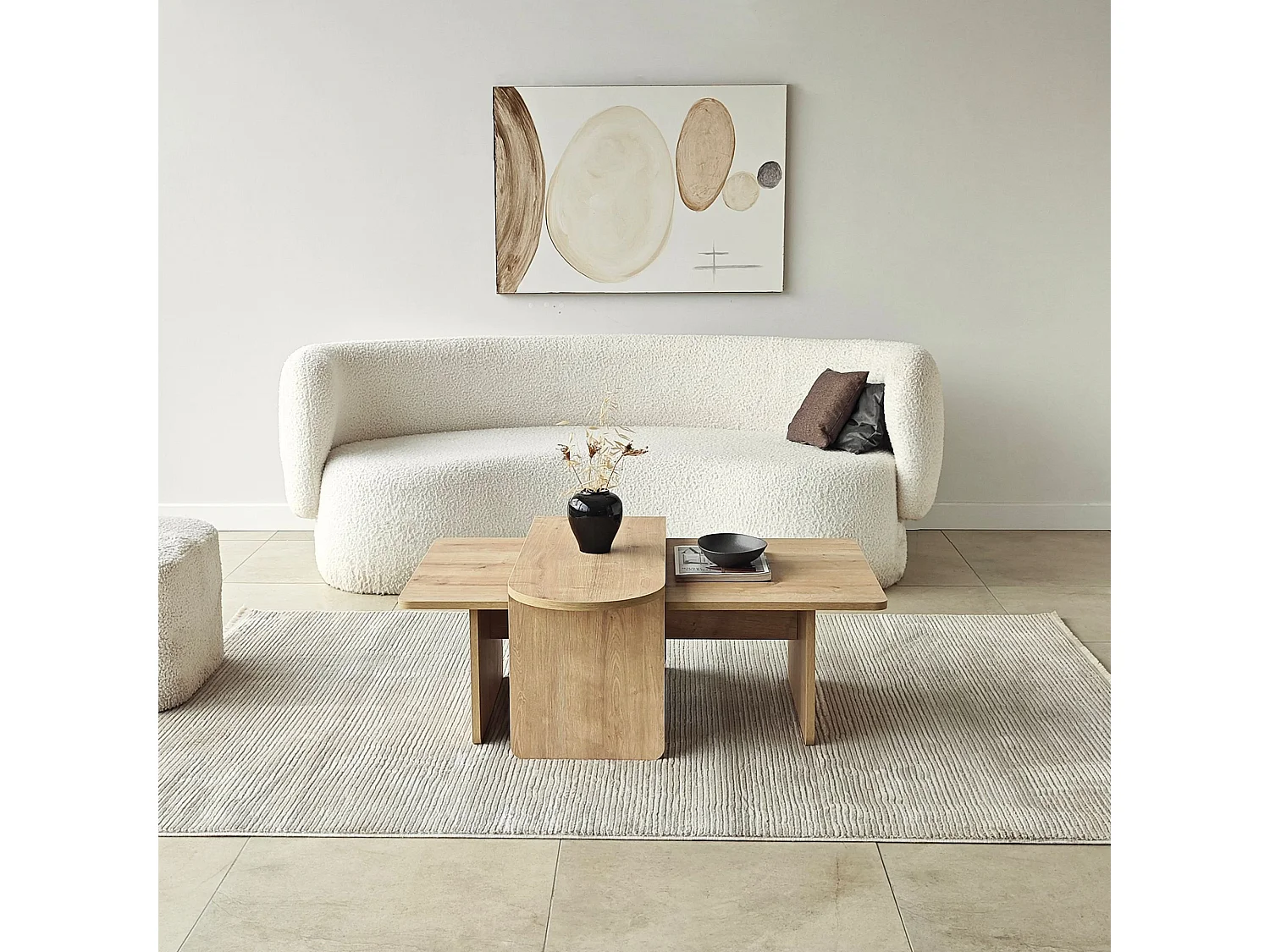 Ensemble de table basse en bois "Paris" 105 x 60 x 35 cm - Bronze