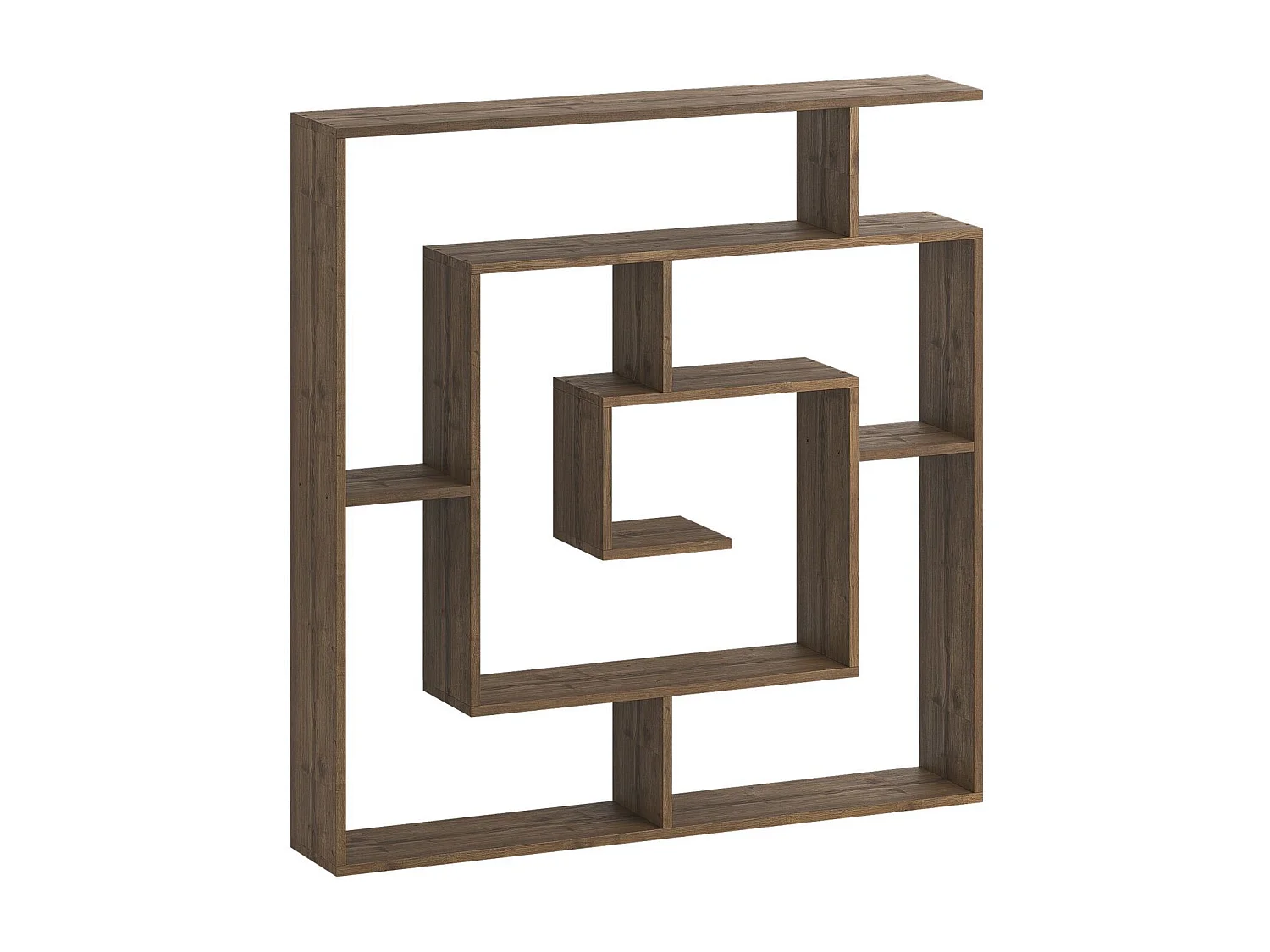 Moderne Bruin Houten Boekenkast "Labirent" - 125 x 22 x 129 cm - 11 Planken