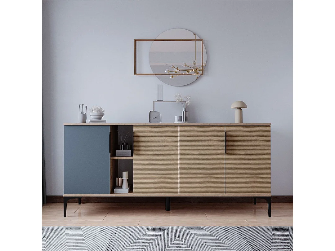 Buffet en bois "Tarz" - 180 x 40 x 79 cm - Marron