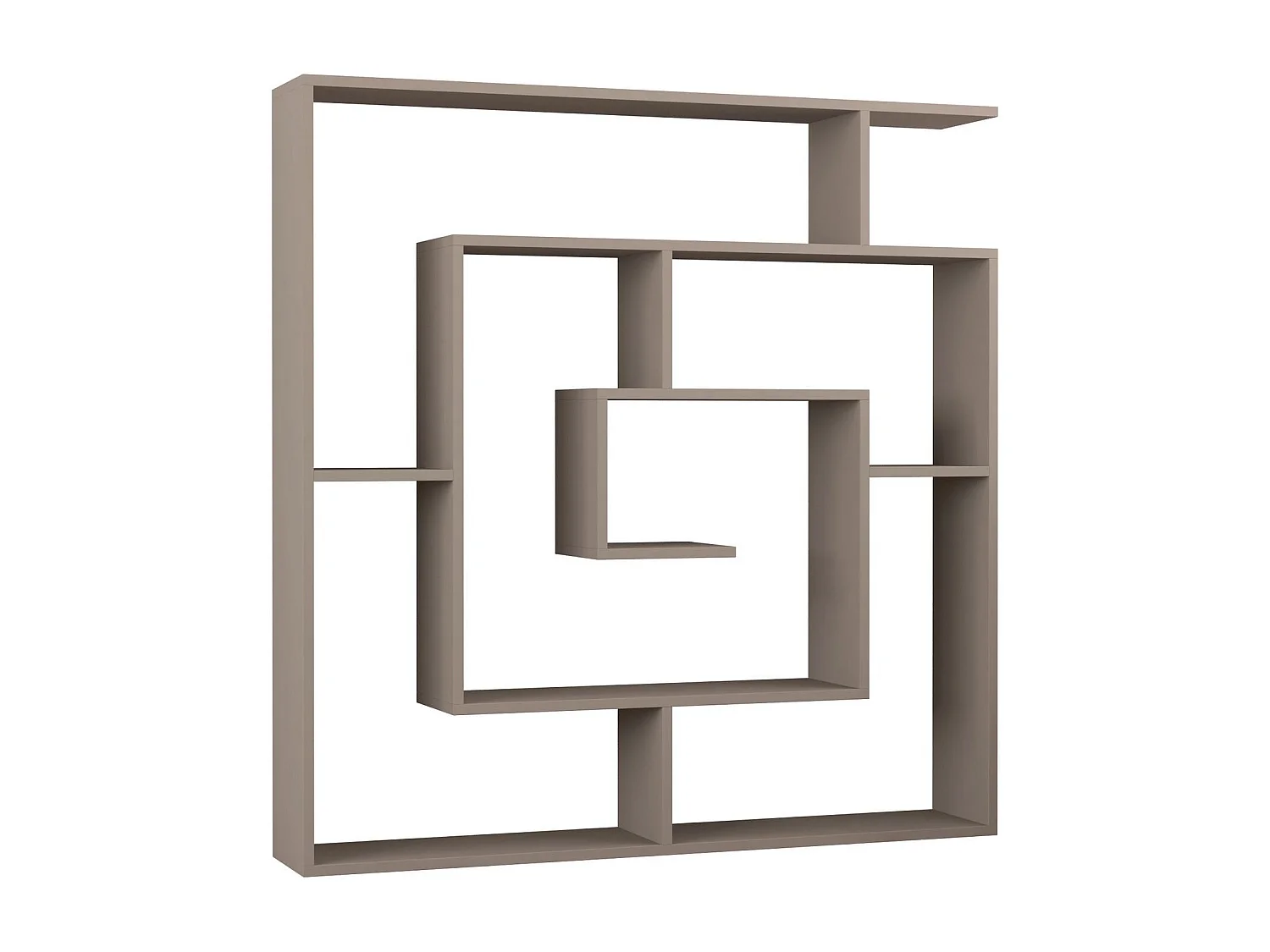Moderne Houten Boekenkast "Labirent" - 125 x 22 x 129 cm - Licht Mokka Afwerking