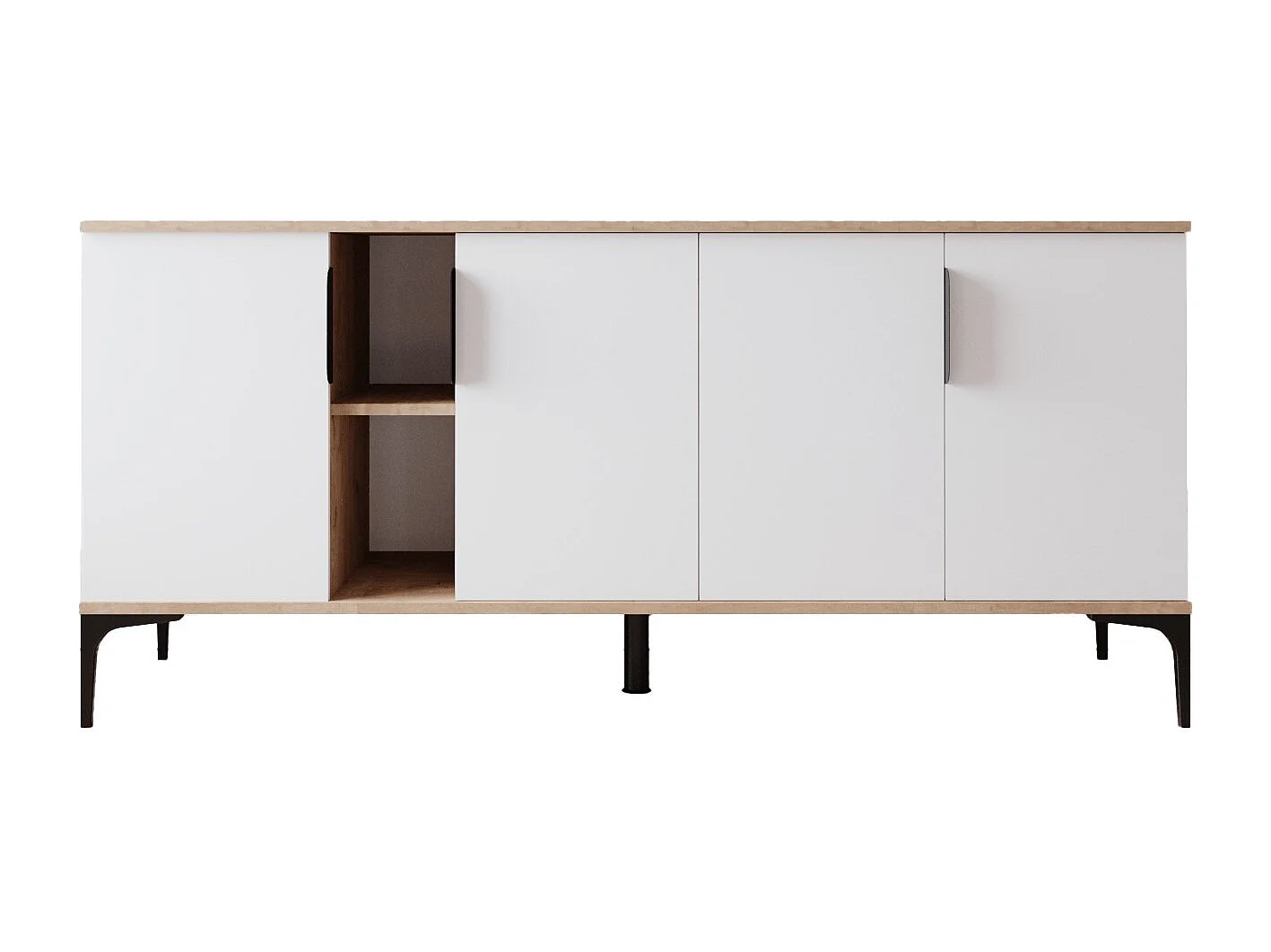 Buffet en bois "Tarz" - 180 x 40 x 79 cm - Blanc