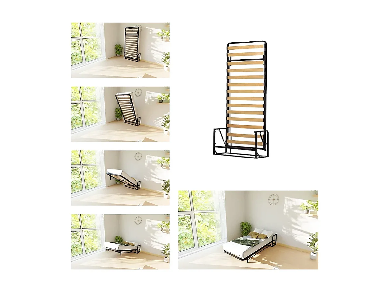 Wallbedking - Lit escamotable - Lit simple - 90x200 cm - Vertical - Classic
