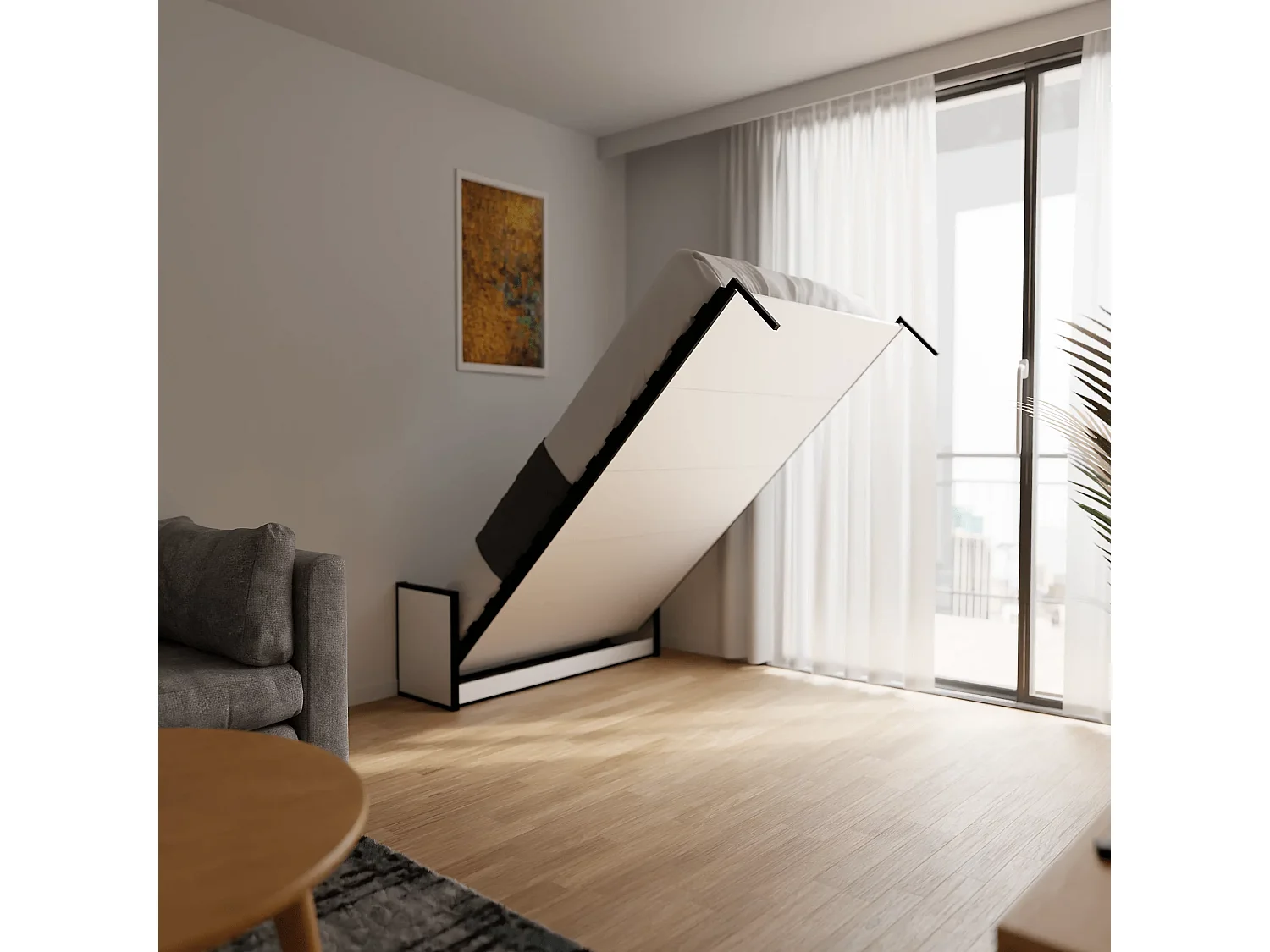 Wallbedking - Lit escamotable - Lit simple - 120x200 cm - Vertical - Studio
