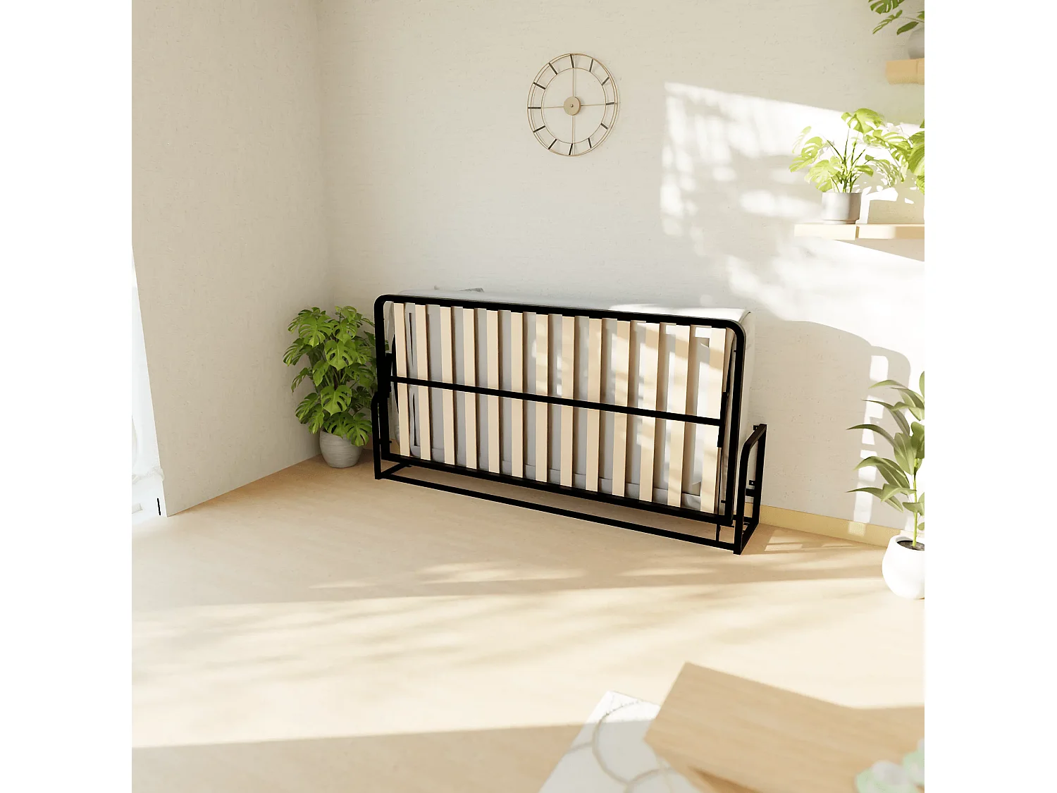 Wallbedking - Lit escamotable - Lit simple - 190x76 cm - Horizontal - Classic