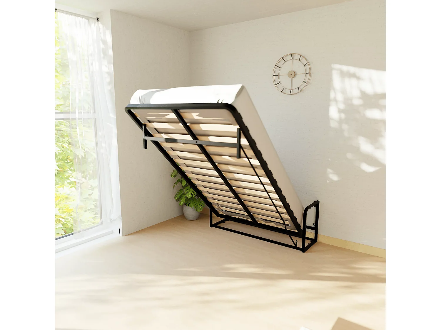Wallbedking - Lit escamotable - Lit simple - 120x190 cm - Vertical - Classic