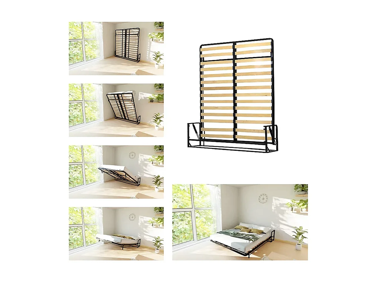 Wallbedking - Lit escamotable - Lit double - 180x200 cm - Vertical - Classic