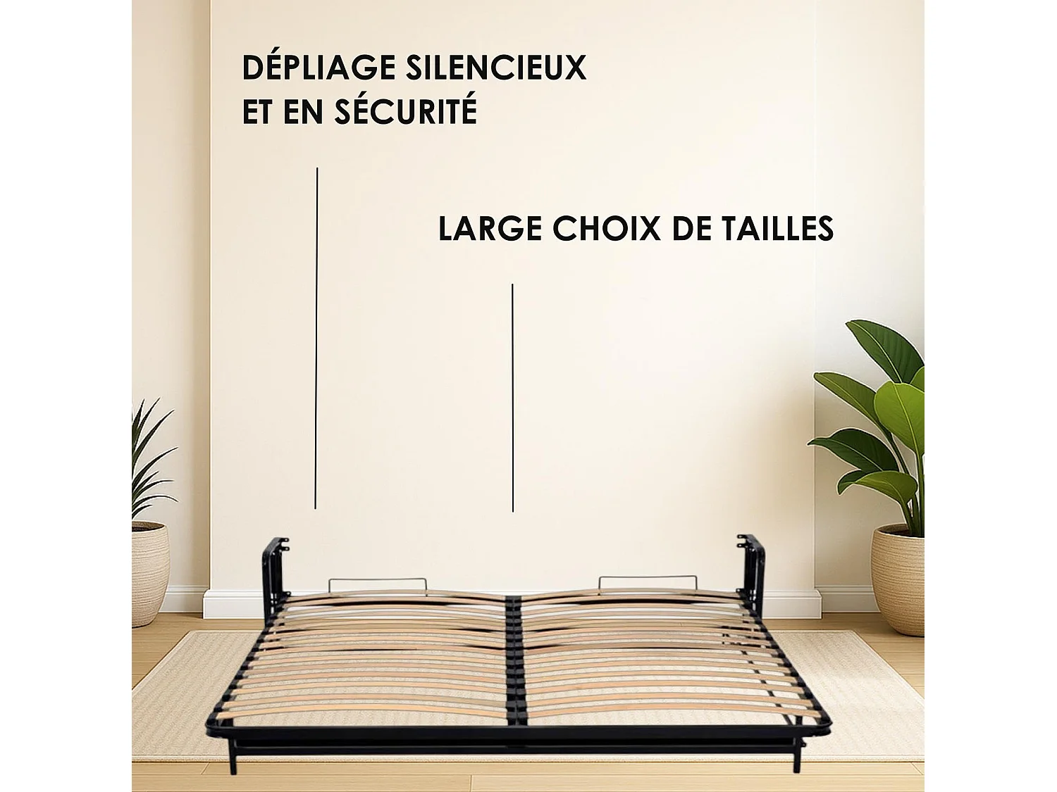 Wallbedking - Lit escamotable - Lit double - 180x200 cm - Vertical - Classic