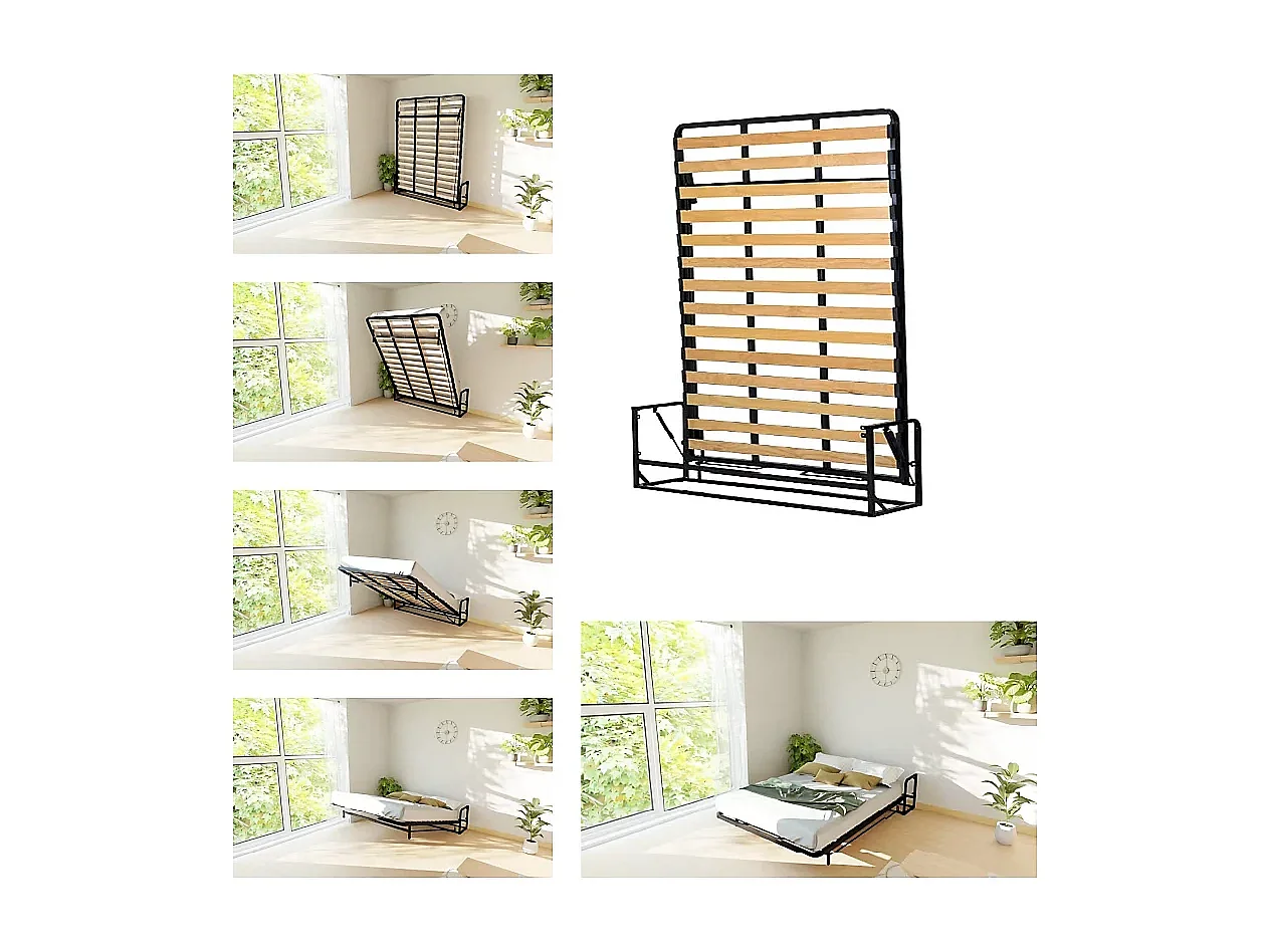Wallbedking - Lit escamotable - Lit double - 140x190 cm - Vertical - Classic