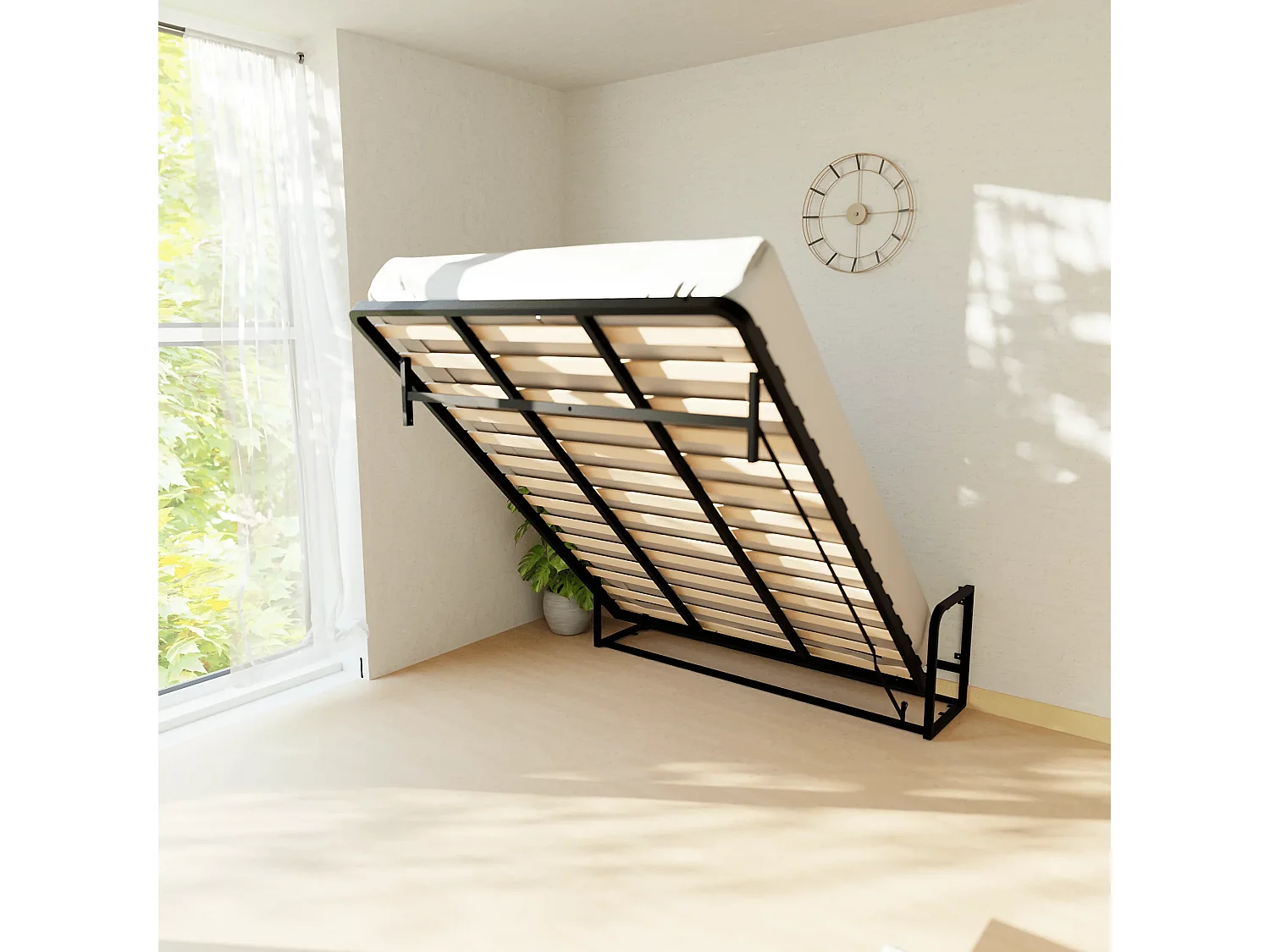 Wallbedking - Lit escamotable - Lit double - 140x190 cm - Vertical - Classic