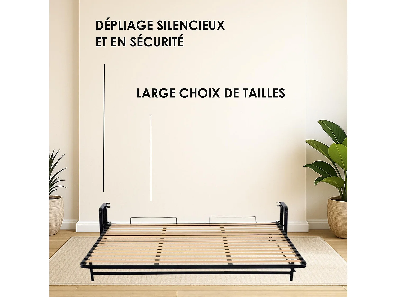 Wallbedking - Lit escamotable - Lit double - 140x190 cm - Vertical - Classic