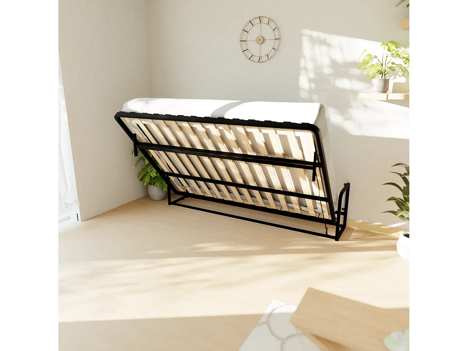 Wallbedking - Lit escamotable - Lit double - 200x140 cm - Horizontal - Classic