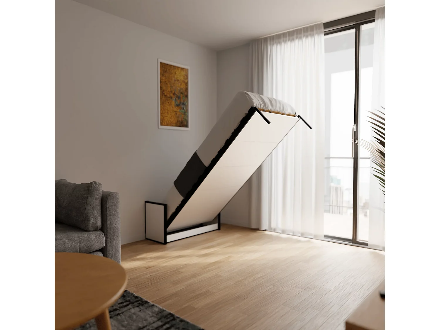 Wallbedking - Lit escamotable - Lit simple - 90x200 cm - Vertical - Studio