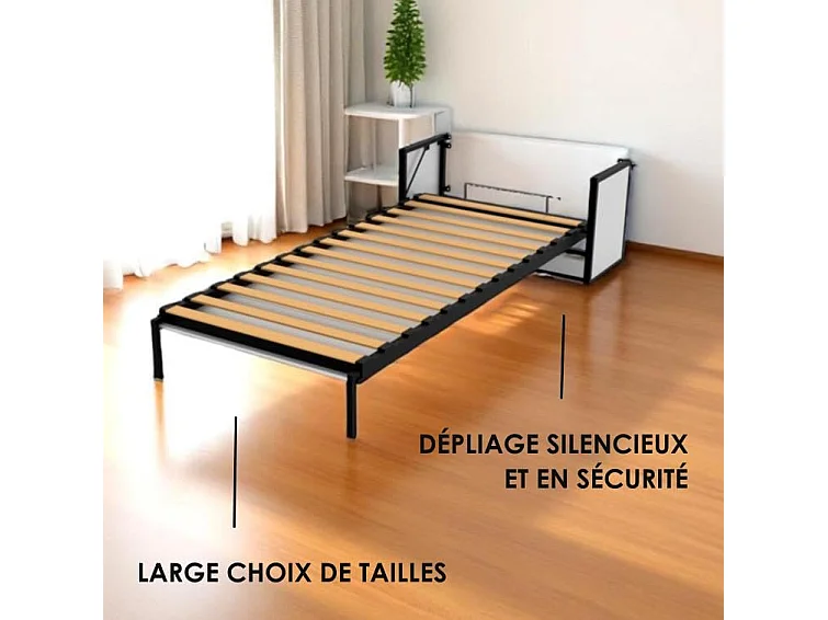 Wallbedking - Lit escamotable - Lit simple - 90x190 cm - Vertical - Studio