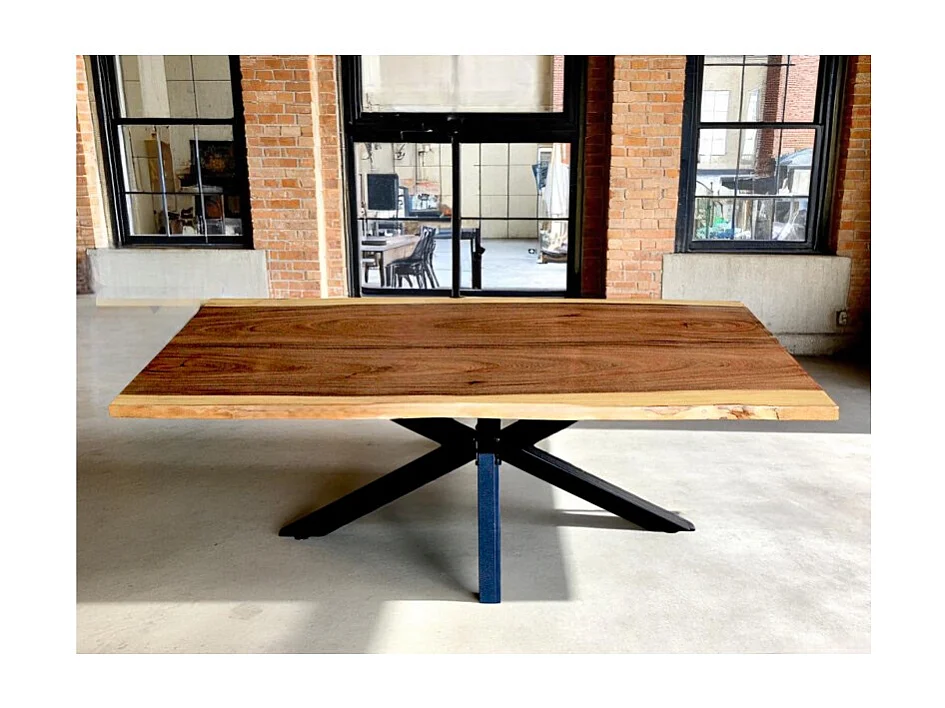 Tavolo da pranzo in legno massello naturale 200 cm – Modello Hématite