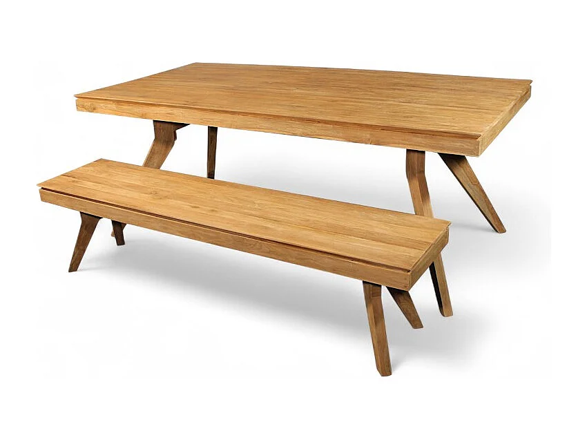 Bank aus massivem recyceltem Teakholz – Modell Ubud