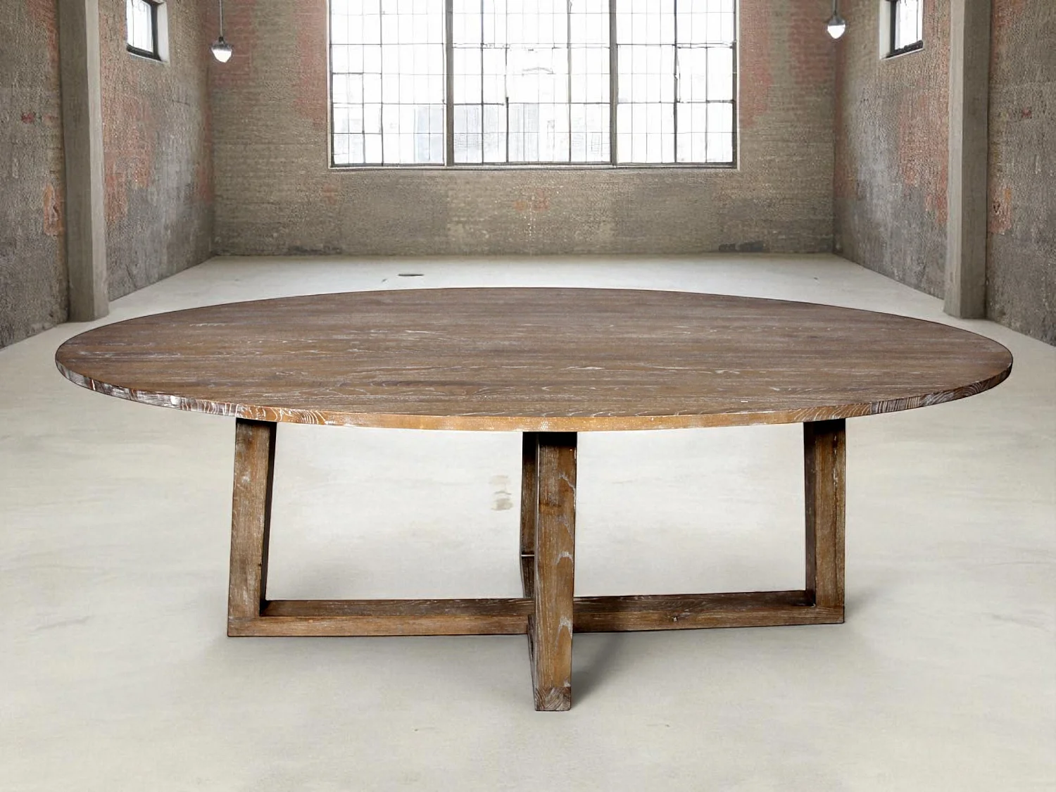 Tavolo da pranzo ovale in legno massello di rovere 220 cm – Modello Blythe