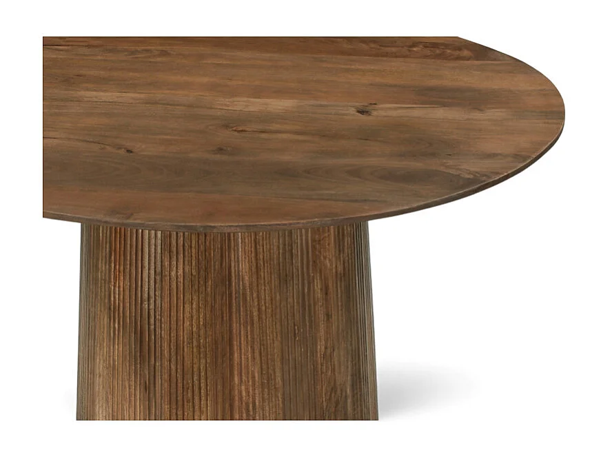 Tavolo da pranzo rotondo in legno massello di mango – Collezione Armaan