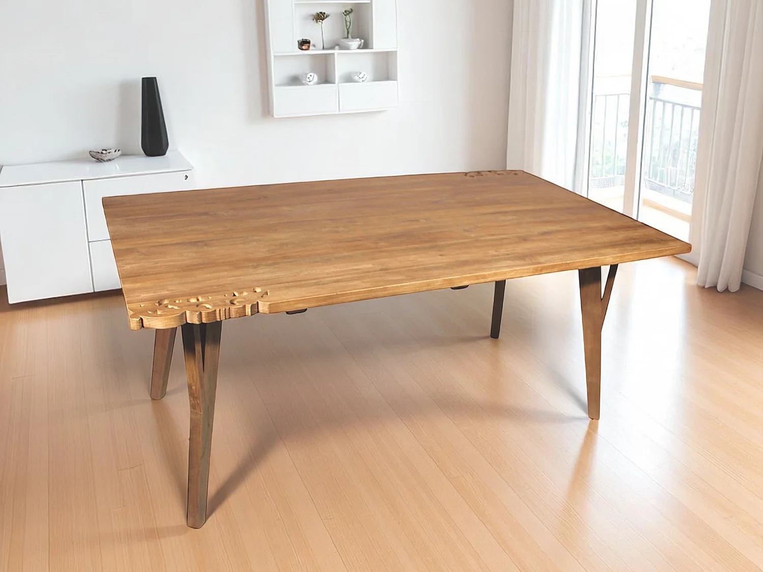 Tavolo da pranzo in legno massello di teak 180 cm – Modello Flores