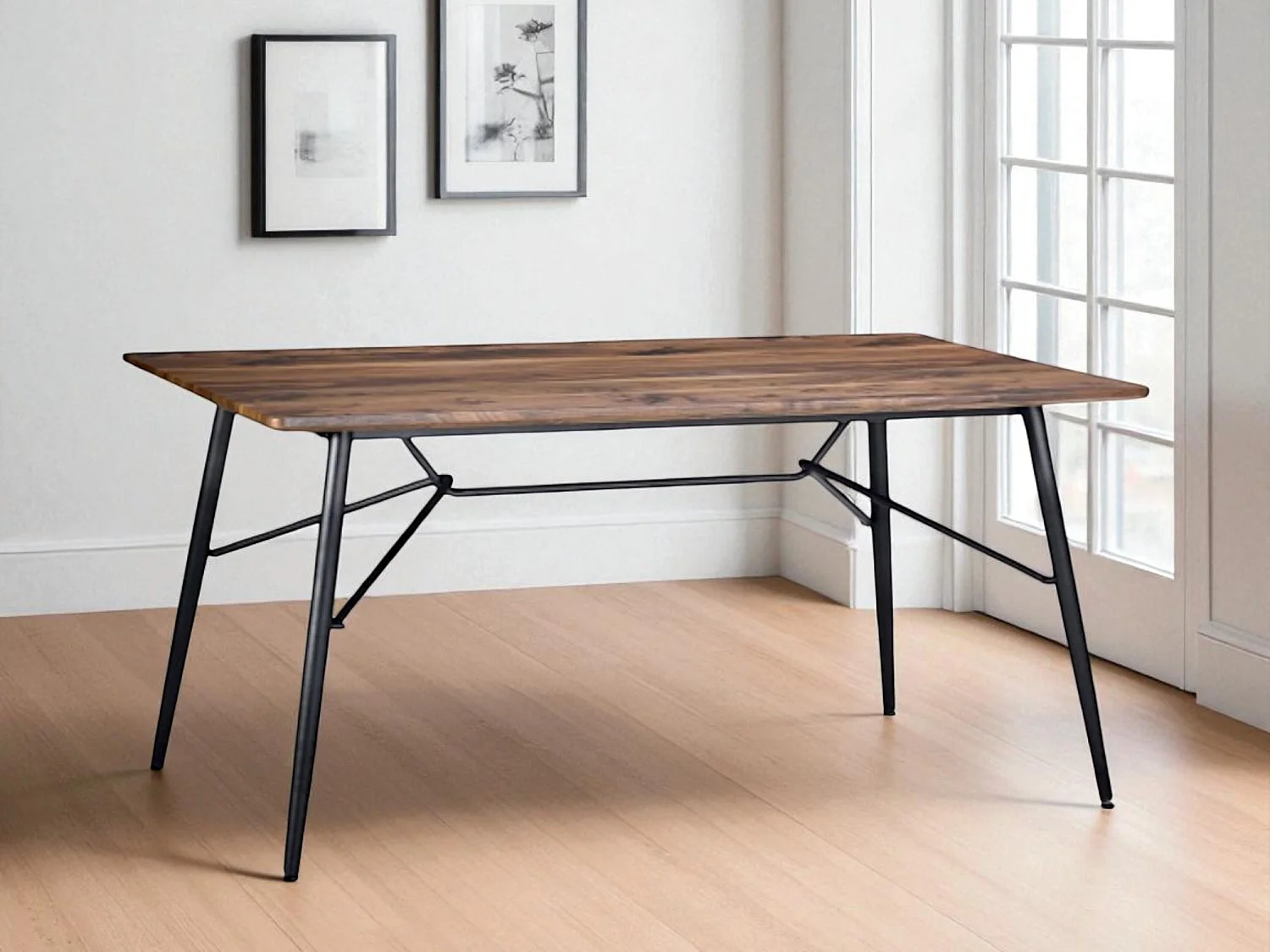 Tavolo da pranzo in legno e metallo 200 cm – Modello Camilla