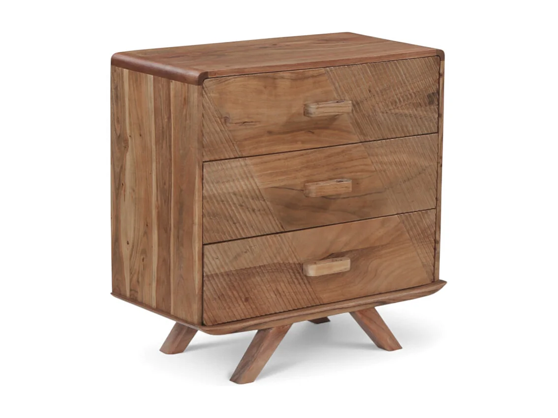 Commode arrondie en bois massif d’acacia – Collection Nikhil