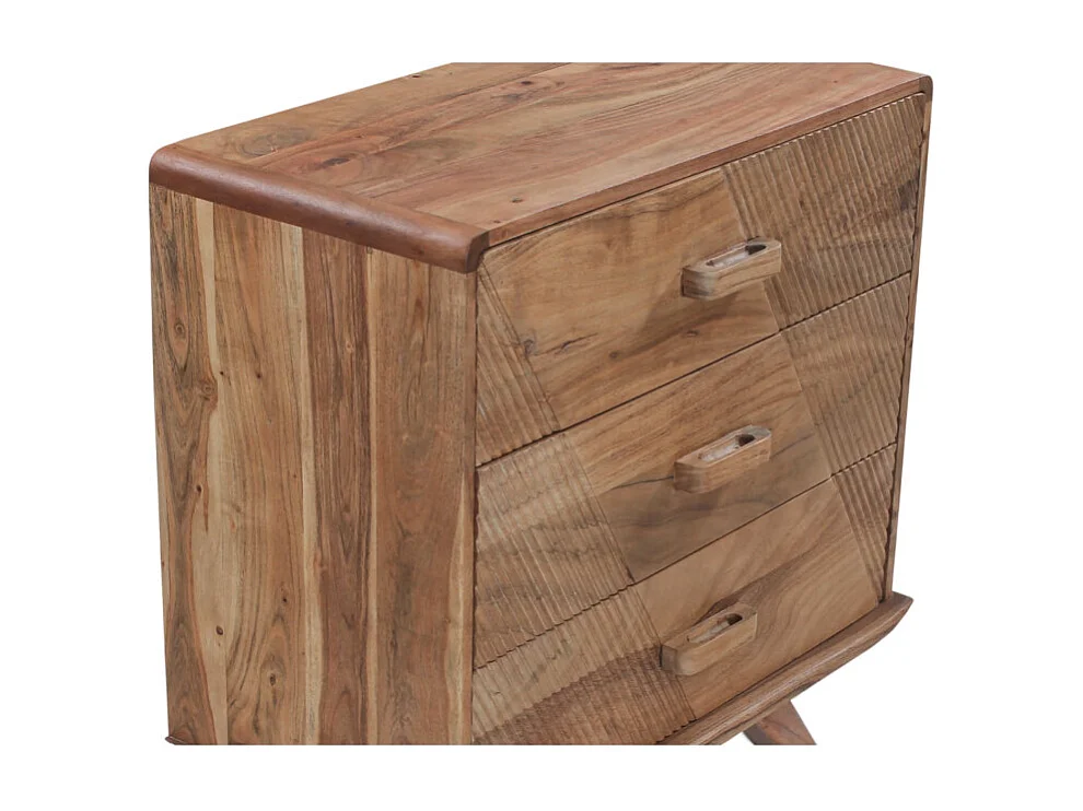 Commode arrondie en bois massif d’acacia – Collection Nikhil