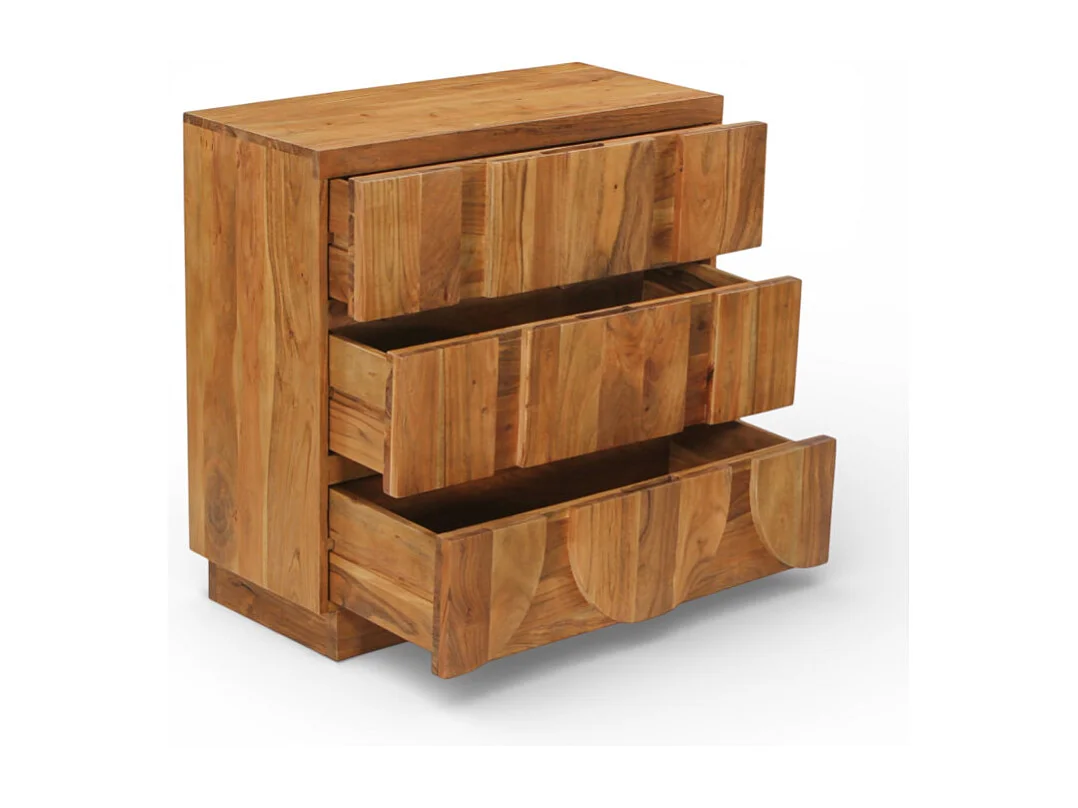Commode design en bois massif d’acacia – Collection Anand