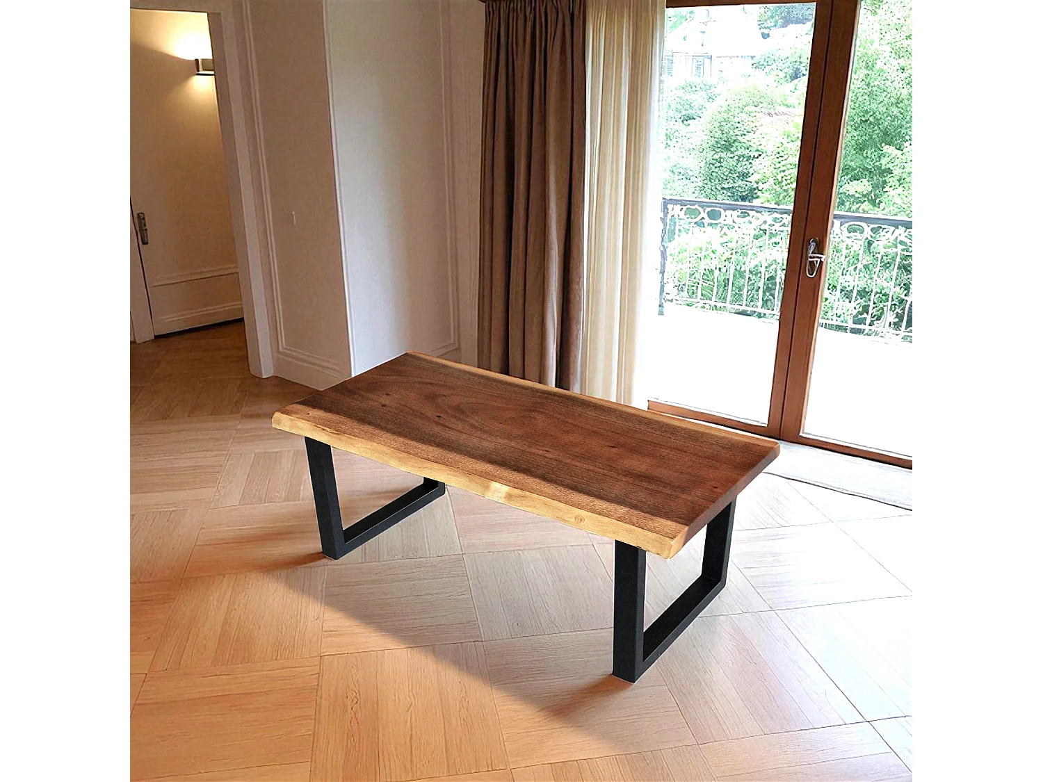 Tavolino da salotto in legno massello di suar 120 cm – Modello Gaya