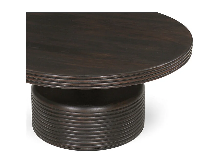 Tavolino da salotto rotondo in legno massello di mango – Collezione Raghav