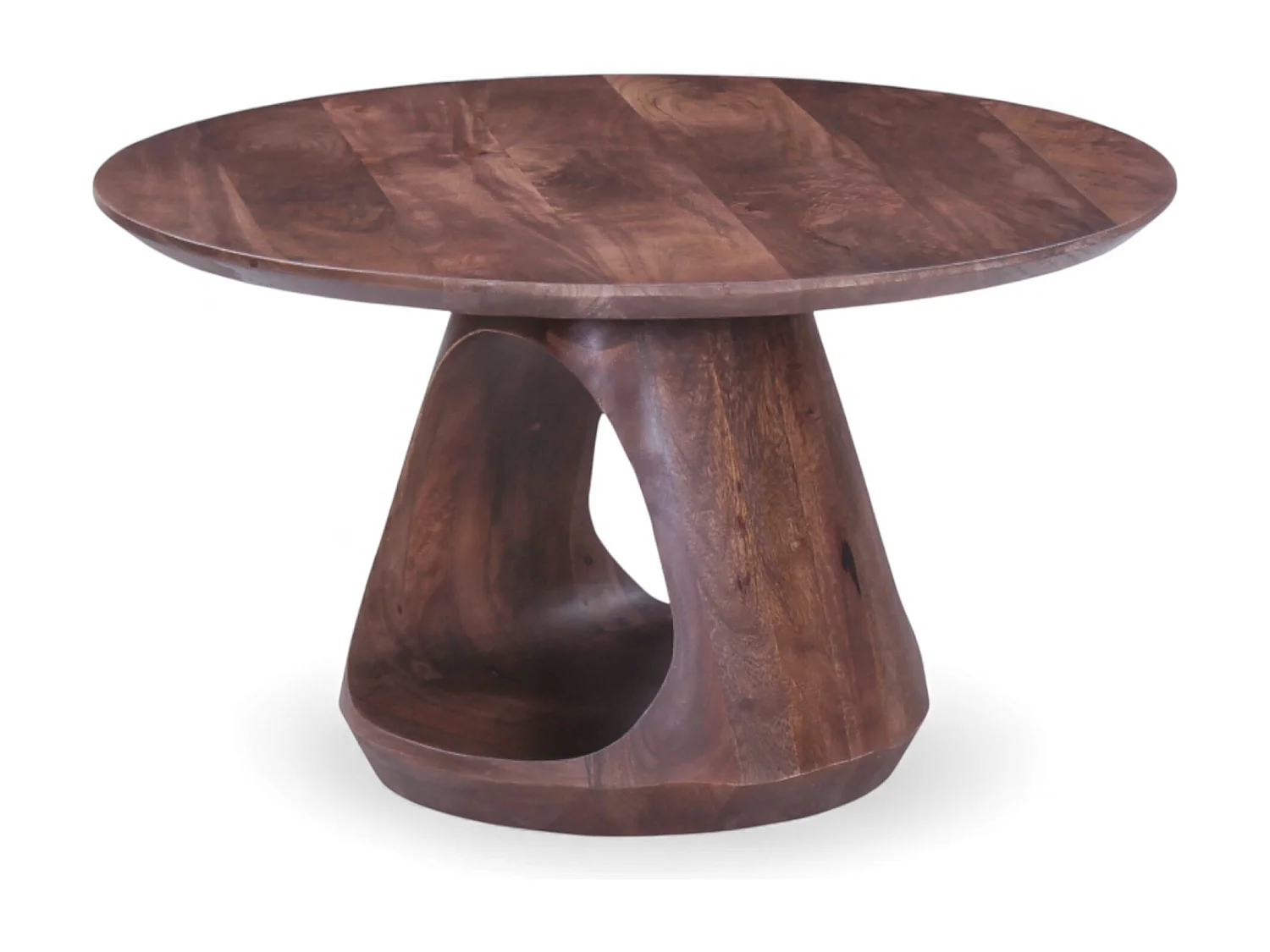 Tavolino da salotto scultoreo in legno massello di mango – Collezione Iyla