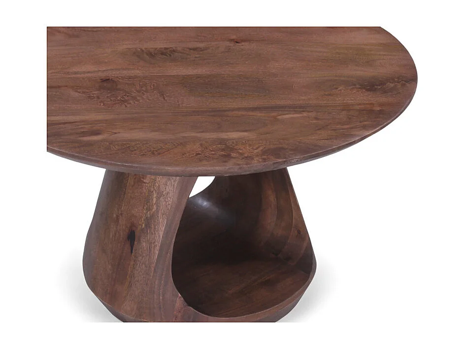 Tavolino da salotto scultoreo in legno massello di mango – Collezione Iyla