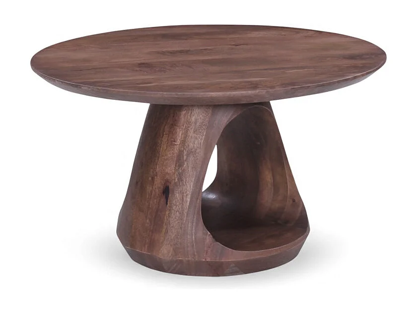 Tavolino da salotto scultoreo in legno massello di mango – Collezione Iyla