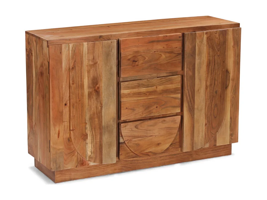 Großes Sideboard aus massivem Akazienholz – Kollektion Anand