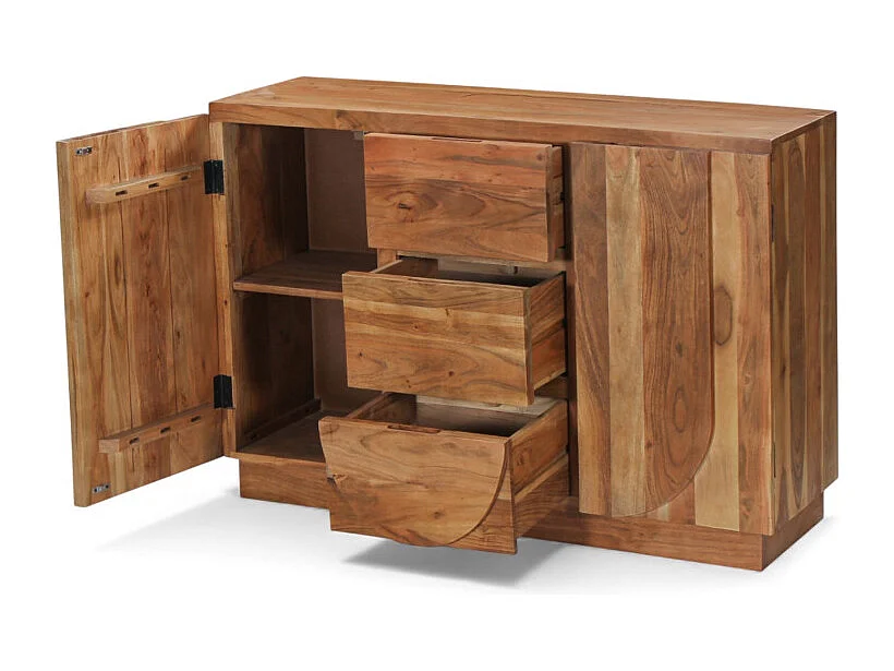 Großes Sideboard aus massivem Akazienholz – Kollektion Anand