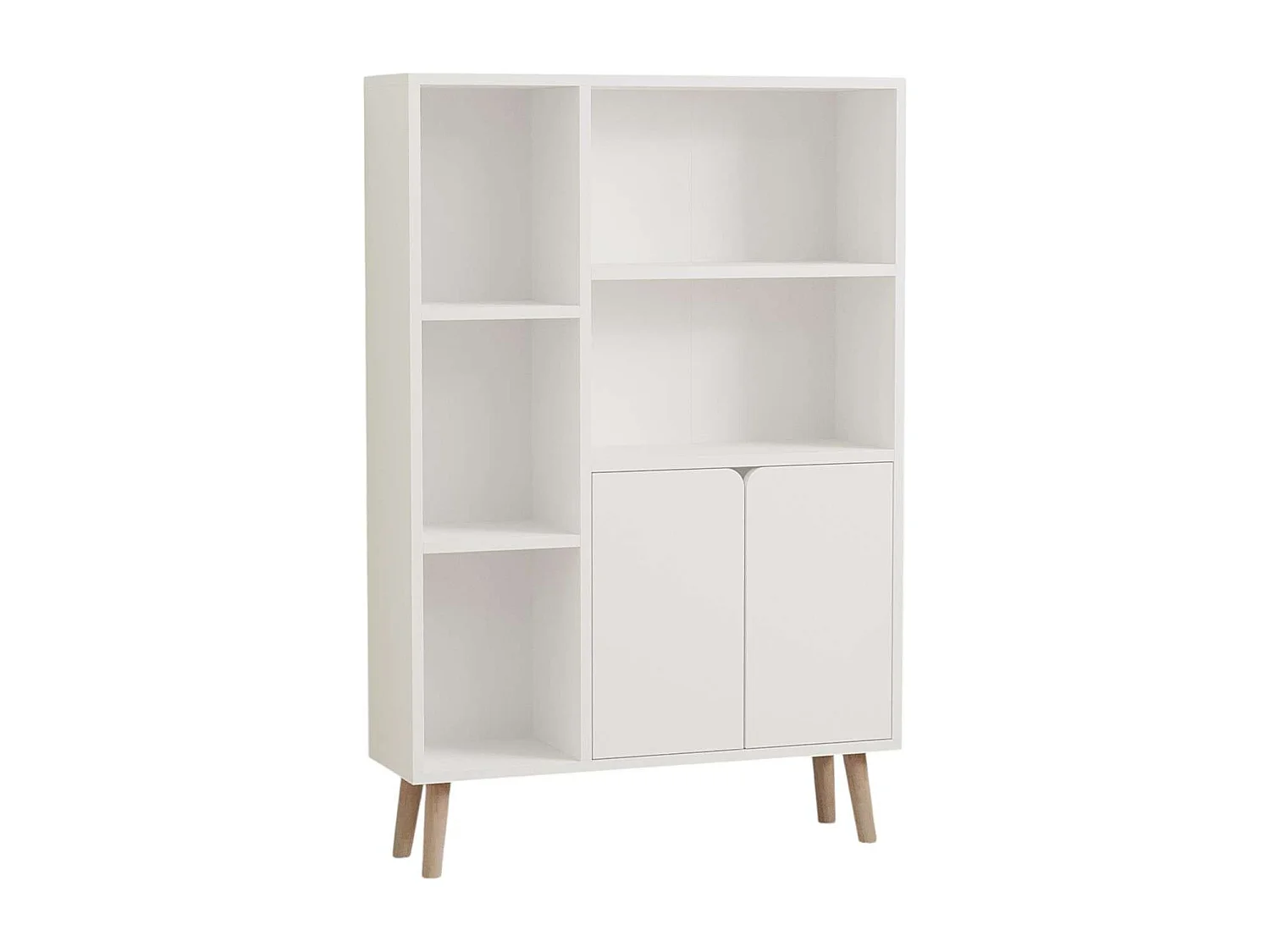 Bibliothèque en bois "Lumo" - 80 x 24 x 120 cm - Blanc