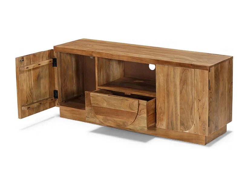 Meuble TV en bois massif d’acacia – Collection Anand